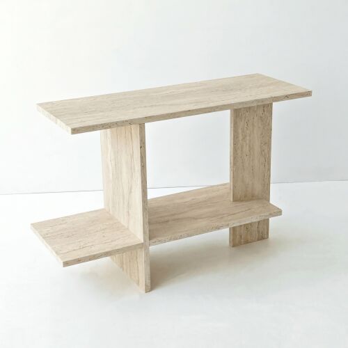 Hanah Home Side Table Travertine Essenziale - Travertine 171247551 - Dohányzóasztal