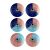 Hermia Dessert Plate Set (6 Pieces) Multicolor DNR0081 171248043