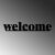 Wallity Dekoratív Fém Fali Kiegészítő Fekete Welcome 171248625