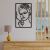 Wallity Decorative Metal Wall Accessory Black Kahlo 171248809