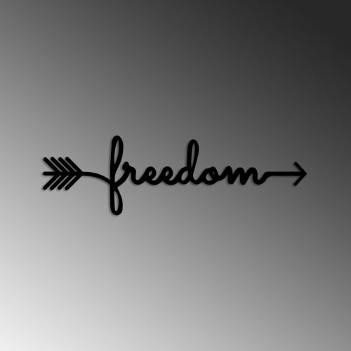 Wallity Dekoratív Fém Fali Kiegészítő Fekete Freedom 171250505 - Lakásdekoráció