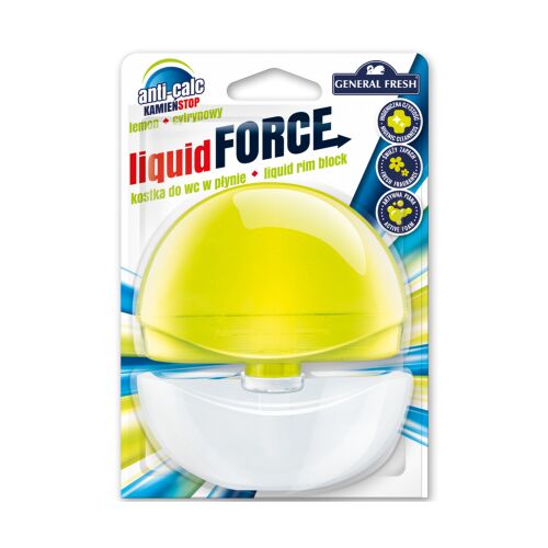 Liquid Force Citrom WC illatosító gél kosárral, vízkőoldó WC peremblokk a hosszan tartó frissességért - Fürdőszobai tisztítószer