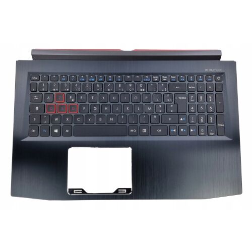 Acer Predator Helios 300 AZERTY FR háttérvilágítású billentyűzet felső burkolattal, francia kiosztású gombokkal és érintőpaddal, ideális laptop cseréhez vagy fejlesztéshez. - Laptop billentyűzet
