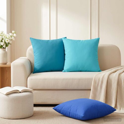 vidaXL Párna huzat 6 pcs HEERLEN Világoskék 45 x 45 cm Poliészter 177523977 - Párnahuzat