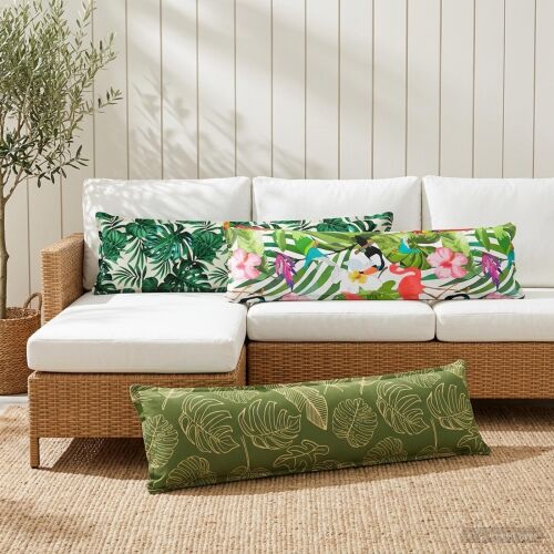 vidaXL Párna huzat 2 db HOUTEN Levélminta 40 x 145 cm Poliészter 177524771 - Dekoráció
