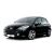 Fekete Peugeot 307 I (2001-2008) ferdehátú autómodell, ideális méretpontos üléshuzatokhoz