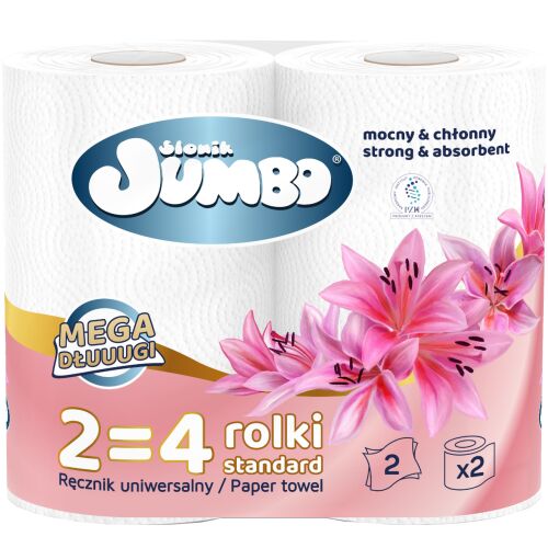 Papírtörlő 2R JUMBO MEGA LONG FEHÉR ELEFÁNT 2W - 30 tekercs