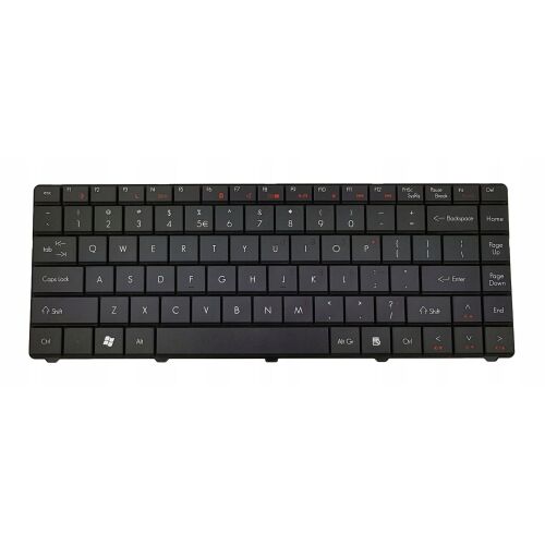 Új Packard Bell Butterfly S laptop billentyűzet US QWERTY kiosztással, fekete billentyűkkel és háttérvilágítás nélkül - Laptop alkatrész