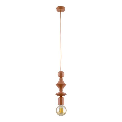 TK Lighting TOWER BRICK 10869 modern narancssárga fém függőlámpa E27 izzóval fehér háttéren - Függeszték