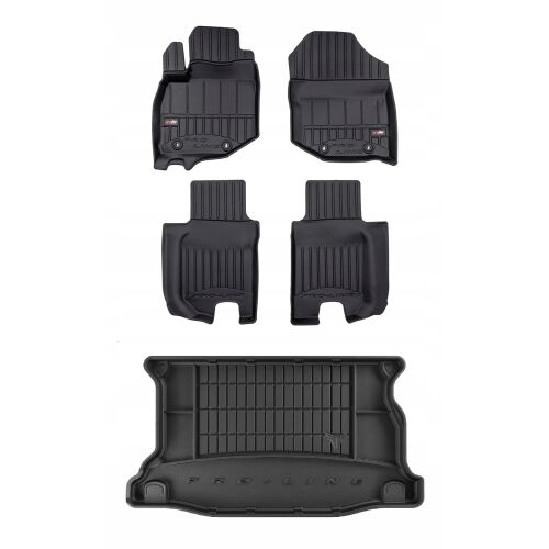 Komplett készlet Frogum Pro-Line 3D gumiszőnyegből és csomagtértálcából Honda Jazz 3 HB 2007-2014-hez - Autószőnyeg