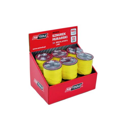 AWTOOLS KÖTÉLZŐ ZSINÓR 100m / 1,5mm 12db. 171440994 - Kicsapózsinór