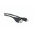 Lanberg Micro USB 2.0 - USB 2.0 A OTG adapterkábel, fekete, 0,15m, csatlakozók közeli képe
