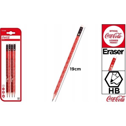 HB ceruza radírral Coca-Cola 4db 171445214 - Grafitceruza