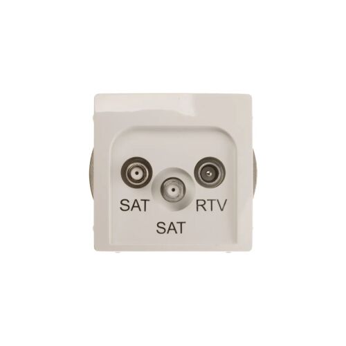 Kontakt-Simon Antenna jack BASIC MODULE SAT/SAT/RTV csatlakozó fehér - BMZAR+SAT3.1-P2.01/1 171446975 - Elektronikai csatlakozó és alkatrész