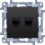 Simon 10 Computer Socket Double RJ45 6. kategória árnyékolt (modul) Matt Fekete C62E.01/49 171448104