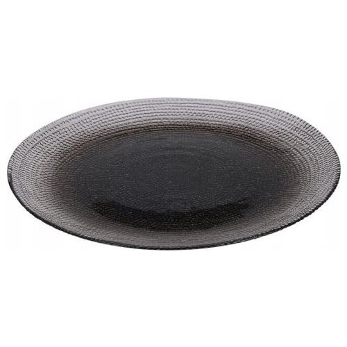 Koopman Lapos üveglap fekete árnyékolt dekoratív 21 cm 171451878 - Dekoráció