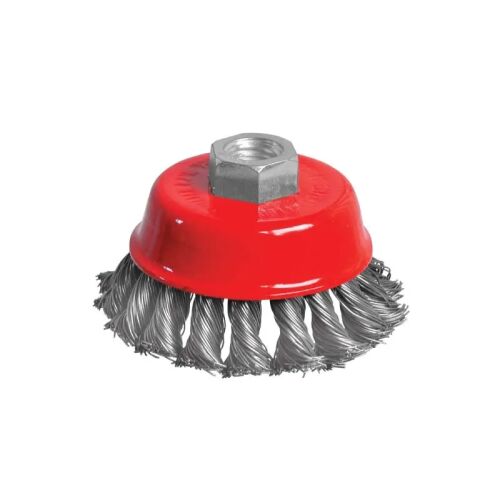 Modeco Cup drótkefe acél csiszológéphez 80mm (MN-69-134) 171453072 - Gépi drótkefe