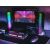 TRACER 2.0 Sigma USB BT RGB hangszórók megvilágítanak egy gaming asztali beállítást billentyűzettel, egérrel és monitorral