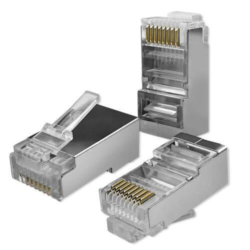 Átvezető dugó RJ45 csatlakozó | cat5e | ftp | áteresztő | aranyozott érintkezők | 100 darab 171471000 - UTP csatlakozó