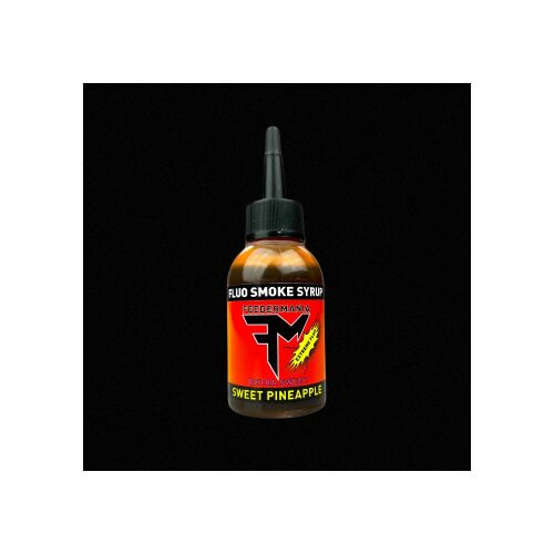 Feedermánia EXTREME FLUO SMOKE SYRUP SWEET PINEAPPLE 75 ML, folyékony horgász aroma flakonban, édes ananász íz ponty- és feeder horgászathoz - Etetőanyag aroma