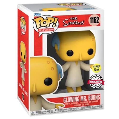 Funko Pop The Simpsons világító Mr. Burns vinyl figura különleges kiadású csomagolásban, sötétben világító gyűjthető játék - Mesehős figura