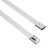 vidaXL Kábel kötél 250 db 7,9 x 200 mm Ezüst 171531140