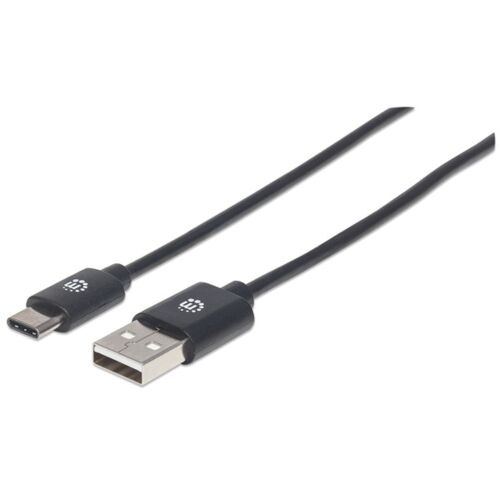 Manhattan 354912 USB-A Apa - USB-C Apa 2.0 Adat és Töltőkábel 0.5m - Fekete 171539539 - Manhattan