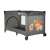 Petite&Mars travel cot with wheels, grey, lion design