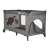 Petite&Mars travel cot with wheels, grey, lion design