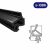DQ-PP Fensterdichtung - Schwarz - 10m - S-1386 - universell - Gummidichtug Dichtband - Kunststofffensterdichtungen - Profildichtung Türdichtung 171651289
