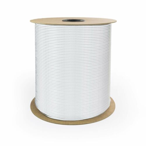 DQ-PP POLYPROPYLENSEIL - 3mm - 90m - Weiss - Traglast bis 123 kg Flechtleine Textilseil Schnur Rope Kordel Kunststoffseil geflochten 171714360 - Kötél
