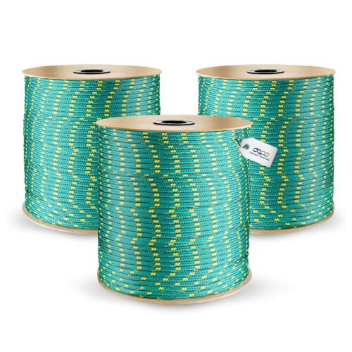 20m polipropilén kötél 14mm zöld, teherbírása akár 1640 kg, fonott zsinór/kötél/textil kötél/műanyag kötél 171715020 - Barkács és DIY