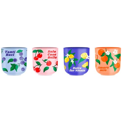 Bialetti Fruit 4db-os csésze szett 172789020 - Tálalás