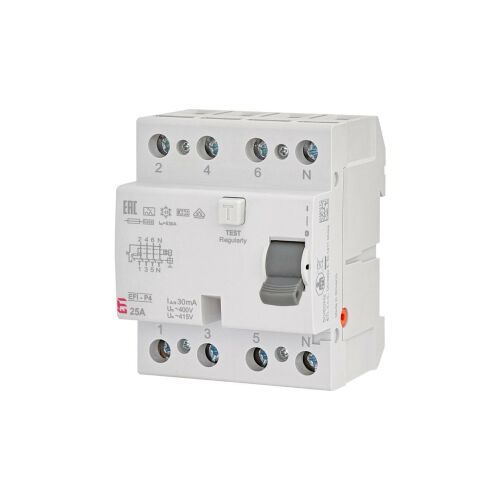 KIKAPCSOLÓ EFI6-P4 A 25/0.03 171784491 - Áram-védőkapcsoló