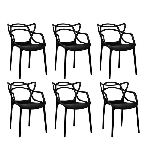 Modesto Design HILO Szék Szett Polipropilén Fekete 6 Darabos 171847695 - Étkező szék