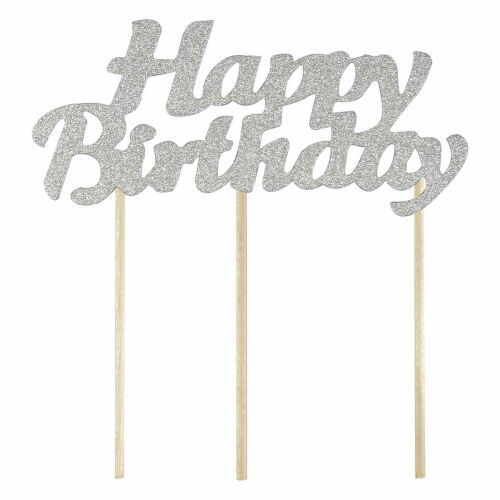 Arpex tortadísz Happy Birthday ezüst (KK0386FSRE-1315) 171986767 - Otthon és kert