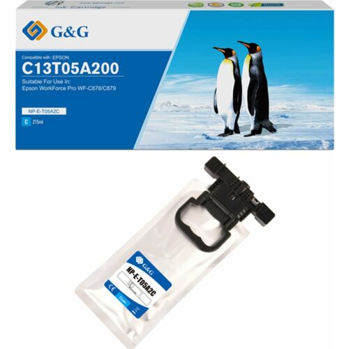 G&G kompatibilis tintapatron C13T05A200, NP-E-T05A2C-A, cián, 20000s 171994540 - Tintapatron