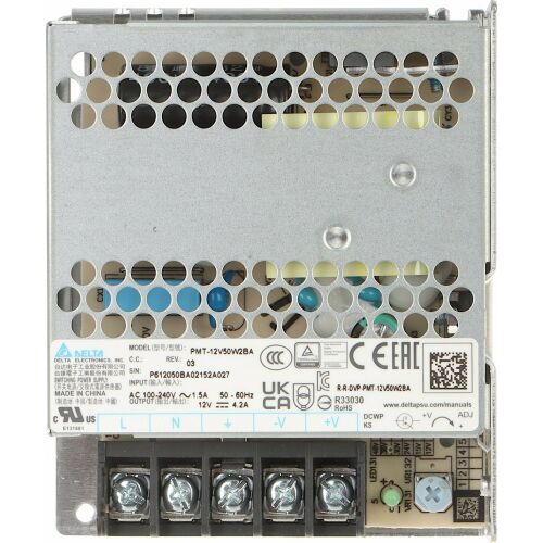 Delta kapcsolóüzemű tápegység PMT-12V50W2BA Delta Electronics 172003286 - LED tápegység