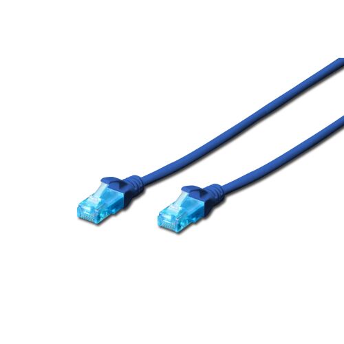 DIGITUS DK-1511-005/B Cat.5e U/UTP PVC 0,5m kék patch kábel 172031323 - Patch kábel
