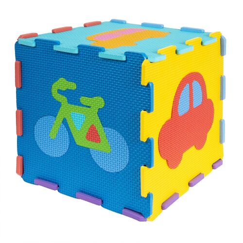 * PUZZLE habszivacs szőnyeg, 9 el. járművek, 30x30 cm 0+ 172033736 - Szivacs puzzle