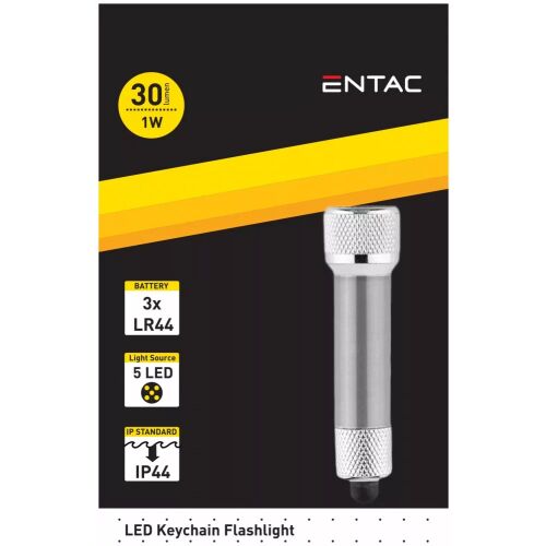 Entac Elemlámpa 5LED Kulcstartós EFL-5LED-KC-S 172046380 - Otthon és kert