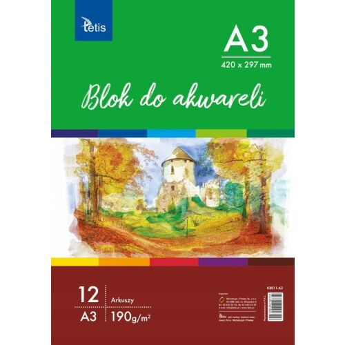 Tetis Festés blokk A3 12k fehér 172052004 - Rajzlap és írólap