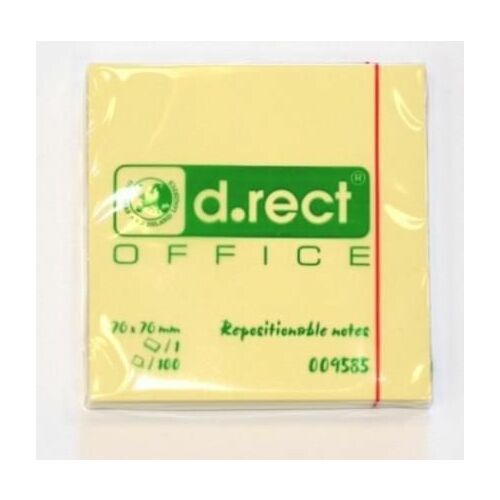 12 csomag D.Rect cetli készlet, 100 lap/készlet, 76x76 mm, sárga 172065780 - Jegyzettömb