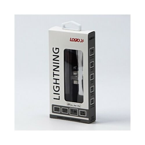 USB Logo USB-C kábel - Lightning 1 m Fekete 172069385 - Lightning kábel