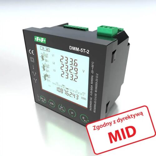 Doktorvolt multifunkcionális hálózati paraméter jelző egy- és háromfázisú 3x230V/400V AC DMM-5T-2 Doktorvolt 3028 172083817 - Villamos fogyasztásmérő
