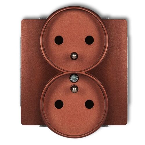 NYAK DECO MODUL BRONZE FÉMEK ALJAT 2X Z/U 16A 250V IP22 - 9DGPR-2Z 174154362 - Konnektor és dugalj