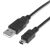 Logo USB kábel (2.0), USB A M - miniUSB (M), 1,8 m, fekete, ár 1 db. 172094940