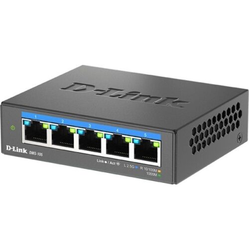 D-Link DMS-105 5 portos 2,5G Multi-Gigabit asztali switch QoS, IGMP Snooping 172119709 - Számítógép és kiegészítő