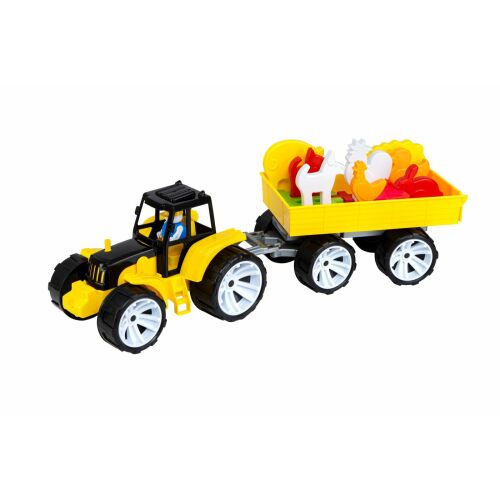 MEZŐGAZDASÁGI TRAKTOR KÉSZLET FEKETE SÁRGA 172131697 - Munkagép gyerekeknek