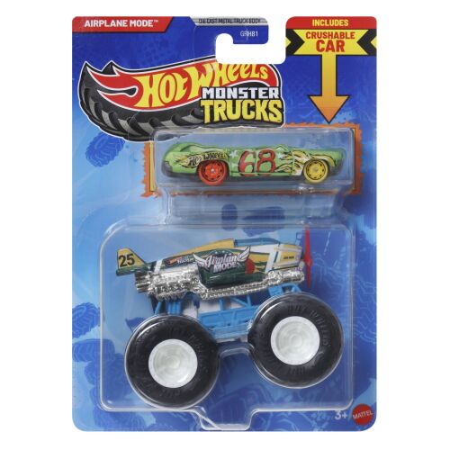 HOT WHEELS SZÖRNYETEG TEHERAUTÓ ÉS FÉM AUTÓ REPÜLŐGÉP MÓD 172135853 - Autó és jármű